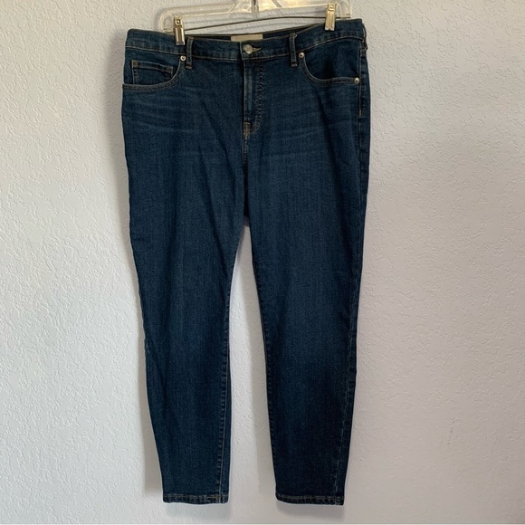 Everlane Women 33 Ankle Mid Rise Stretch Blue Jeans - Picture 1 of 5
